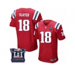 Men's Nike New England Patriots #18 Matthew Slater Elite Red Alternate Super Bowl LI Champions NFL Jersey
