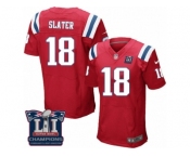 Men's Nike New England Patriots #18 Matthew Slater Elite Red Alternate Super Bowl LI Champions NFL Jersey
