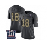Men's Nike New England Patriots #18 Matthew Slater Limited Black 2016 Salute to Service Super Bowl LI Champions NFL Jersey