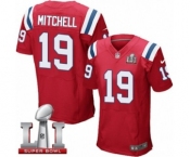 Men's Nike New England Patriots #19 Malcolm Mitchell Elite Red Alternate Super Bowl LI 51 NFL Jersey