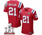 Men's Nike New England Patriots #21 Malcolm Butler Elite Red Alternate Super Bowl LI 51 NFL Jersey