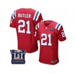 Men's Nike New England Patriots #21 Malcolm Butler Elite Red Alternate Super Bowl LI Champions NFL Jersey