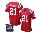 Men's Nike New England Patriots #21 Malcolm Butler Elite Red Alternate Super Bowl LI Champions NFL Jersey