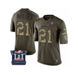 Men's Nike New England Patriots #21 Malcolm Butler Limited Green Salute to Service Super Bowl LI Champions NFL Jersey