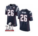 Men's Nike New England Patriots #26 Stephon Gilmore Elite Navy Blue Rush NFL Jersey