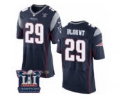Men's Nike New England Patriots #29 LeGarrette Blount Elite Navy Blue Team Color Super Bowl LI Champions NFL Jersey