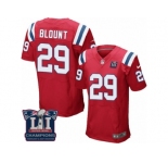 Men's Nike New England Patriots #29 LeGarrette Blount Elite Red Alternate Super Bowl LI Champions NFL Jersey