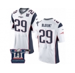 Men's Nike New England Patriots #29 LeGarrette Blount Elite White Super Bowl LI Champions NFL Jersey