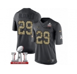Men's Nike New England Patriots #29 LeGarrette Blount Limited Black 2016 Salute to Service Super Bowl LI 51 NFL