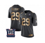 Men's Nike New England Patriots #29 LeGarrette Blount Limited Black Gold Salute to Service Super Bowl LI Champions NFL Jersey