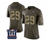 Men's Nike New England Patriots #29 LeGarrette Blount Limited Green Salute to Service Super Bowl LI Champions NFL Jersey