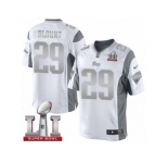 Men's Nike New England Patriots #29 LeGarrette Blount Limited White Platinum Super Bowl LI 51 NFL Jersey