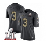 Men's Nike New England Patriots #3 Stephen Gostkowski Limited Black 2016 Salute to Service Super Bowl LI 51 NFL Jersey