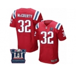 Men's Nike New England Patriots #32 Devin McCourty Elite Red Alternate Super Bowl LI Champions NFL Jersey