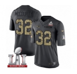 Men's Nike New England Patriots #32 Devin McCourty Limited Black 2016 Salute to Service Super Bowl LI 51 NFL Jersey