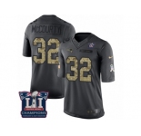 Men's Nike New England Patriots #32 Devin McCourty Limited Black 2016 Salute to Service Super Bowl LI Champions NFL Jersey