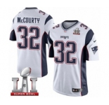 Men's Nike New England Patriots #32 Devin McCourty Limited White Super Bowl LI 51 NFL Jersey