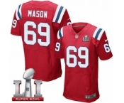Men's Nike New England Patriots #69 Shaq Mason Elite Red Alternate Super Bowl LI 51 NFL Jersey