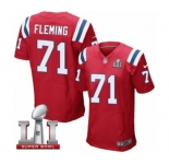 Men's Nike New England Patriots #71 Cameron Fleming Elite Red Alternate Super Bowl LI 51 NFL Jersey