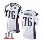 Men's Nike New England Patriots #76 Sebastian Vollmer Elite White Super Bowl LI 51 NFL Jersey