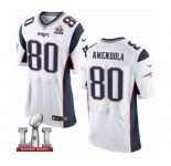 Men's Nike New England Patriots #80 Danny Amendola Elite White Super Bowl LI 51 NFL Jersey