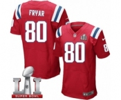 Men's Nike New England Patriots #80 Irving Fryar Elite Red Alternate Super Bowl LI 51 NFL Jersey