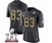 Men's Nike New England Patriots #83 Lavelle Hawkins Limited Black 2016 Salute to Service Super Bowl LI 51 NFL Jersey