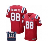 Men's Nike New England Patriots #88 Martellus Bennett Elite Red Alternate Super Bowl LI Champions NFL Jersey