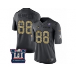 Men's Nike New England Patriots #88 Martellus Bennett Limited Black 2016 Salute to Service Super Bowl LI Champions NFL Jersey