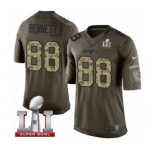 Men's Nike New England Patriots #88 Martellus Bennett Limited Green Salute to Service Super Bowl LI 51 NFL Jersey