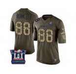 Men's Nike New England Patriots #88 Martellus Bennett Limited Green Salute to Service Super Bowl LI Champions NFL Jersey