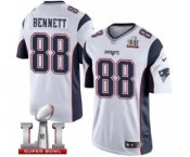 Men's Nike New England Patriots #88 Martellus Bennett Limited White Super Bowl LI 51 NFL Jersey