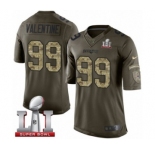 Men's Nike New England Patriots #99 Vincent Valentine Limited Green Salute to Service Super Bowl LI 51 NFL Jersey