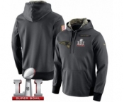 NFL Men's New England Patriots Nike Anthracite Salute to Service Player Performance Super Bowl LI 51 Hoodie
