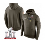 NFL Men's New England Patriots Nike Olive Salute To Service KO Performance Super Bowl LI 51 Hoodie
