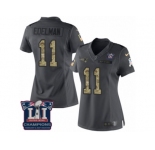 Women's Nike New England Patriots #11 Julian Edelman Limited Black 2016 Salute to Service Super Bowl LI Champions NFL Jersey