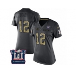 Women's Nike New England Patriots #12 Tom Brady Limited Black 2016 Salute to Service Super Bowl LI Champions NFL Jersey