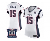 Women's Nike New England Patriots #15 Chris Hogan Elite White Super Bowl LI Champions NFL Jersey