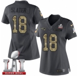 Women's Nike New England Patriots #18 Matthew Slater Limited Black 2016 Salute to Service Super Bowl LI 51 NFL Jersey