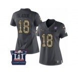Women's Nike New England Patriots #18 Matthew Slater Limited Black 2016 Salute to Service Super Bowl LI Champions NFL Jersey