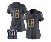 Women's Nike New England Patriots #18 Matthew Slater Limited Black 2016 Salute to Service Super Bowl LI Champions NFL Jersey