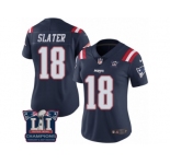 Women's Nike New England Patriots #18 Matthew Slater Limited Navy Blue Rush Super Bowl LI Champions NFL Jersey