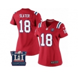 Women's Nike New England Patriots #18 Matthew Slater Red Alternate Super Bowl LI Champions NFL Jersey
