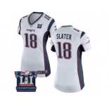 Women's Nike New England Patriots #18 Matthew Slater White Super Bowl LI Champions NFL Jersey