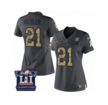 Women's Nike New England Patriots #21 Malcolm Butler Limited Black 2016 Salute to Service Super Bowl LI Champions NFL Jersey