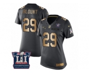Women's Nike New England Patriots #29 LeGarrette Blount Limited Black Gold Salute to Service Super Bowl LI Champions NFL Jersey
