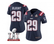 Women's Nike New England Patriots #29 LeGarrette Blount Limited Navy Blue Rush Super Bowl LI 51 NFL Jersey