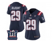 Women's Nike New England Patriots #29 LeGarrette Blount Limited Navy Blue Rush Super Bowl LI Champions NFL Jersey