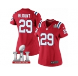 Women's Nike New England Patriots #29 LeGarrette Blount Red Alternate Super Bowl LI 51 NFL Jersey