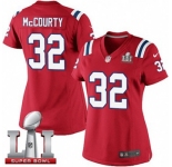 Women's Nike New England Patriots #32 Devin McCourty Limited Red Alternate Super Bowl LI 51 NFL Jersey